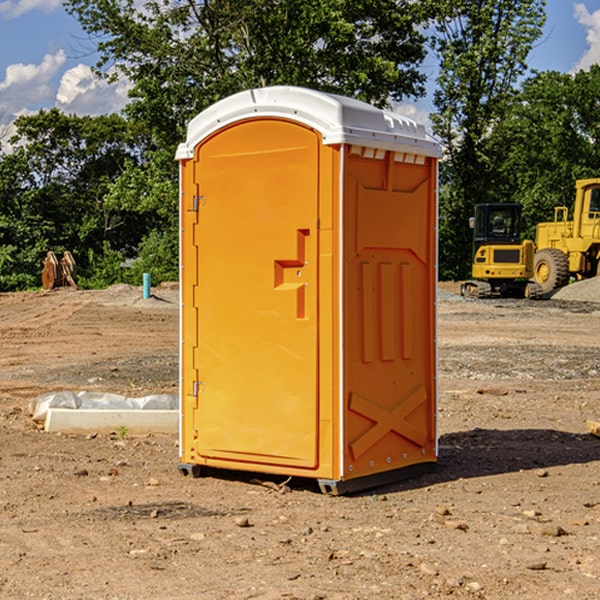 how often are the portable toilets cleaned and serviced during a rental period in Powell Texas